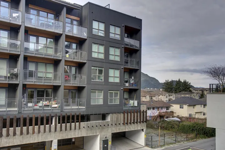 View of apartment building / complex with a mountain view