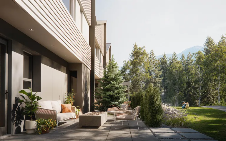 View of patio / terrace featuring outdoor lounge area and a mountain view