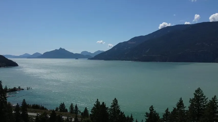Water view with mountains