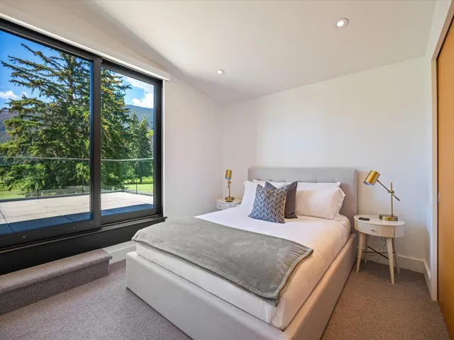 Bedroom featuring recessed lighting and carpet