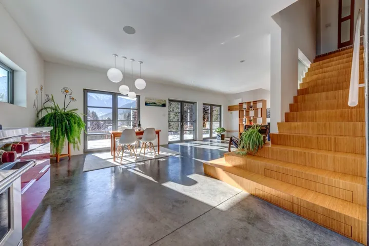 Community lobby featuring stairs