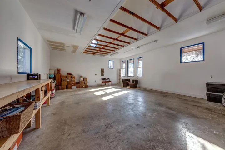 Garage with baseboards