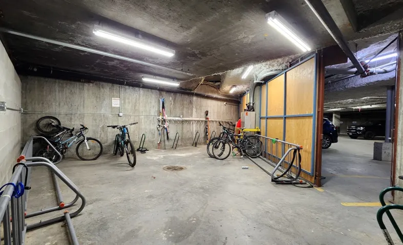 Secured ski and bike storage
