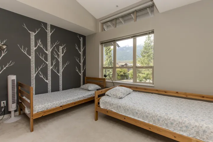 Bedroom with carpet floors