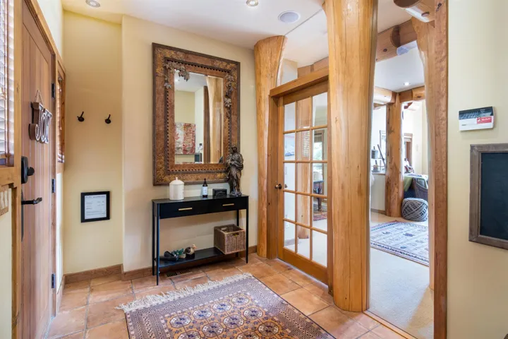 Foyer with baseboards