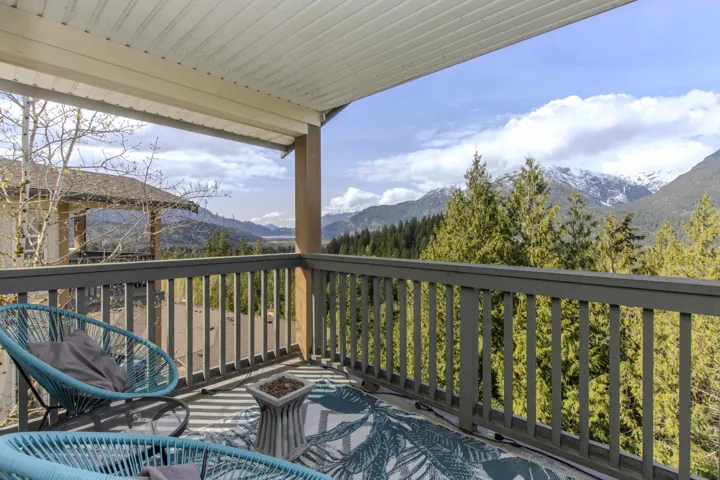 Balcony off the primary bedroom facing the gorgeous views!