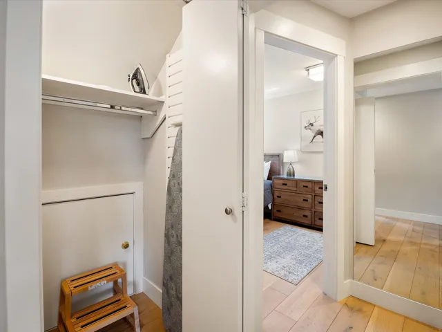 Interior space with wood finished floors