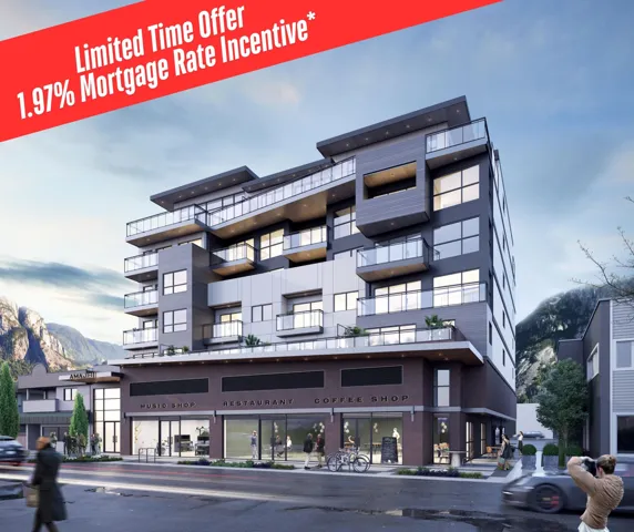 View of building exterior featuring a mountain view