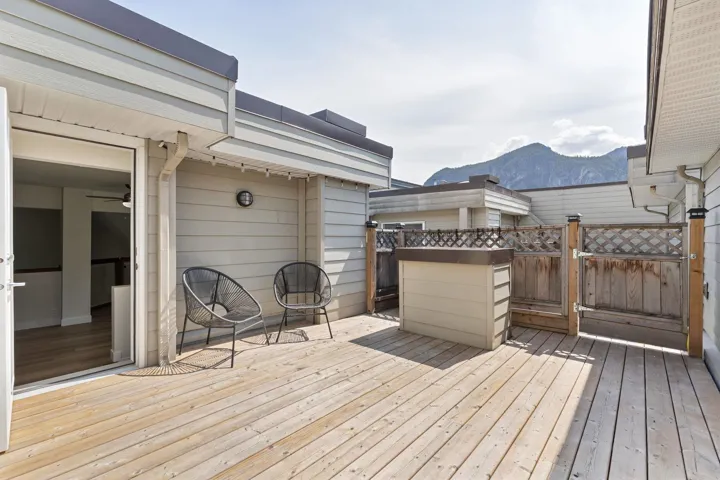 Deck with a mountain view