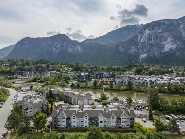 View of mountain background featuring a nearby body of water