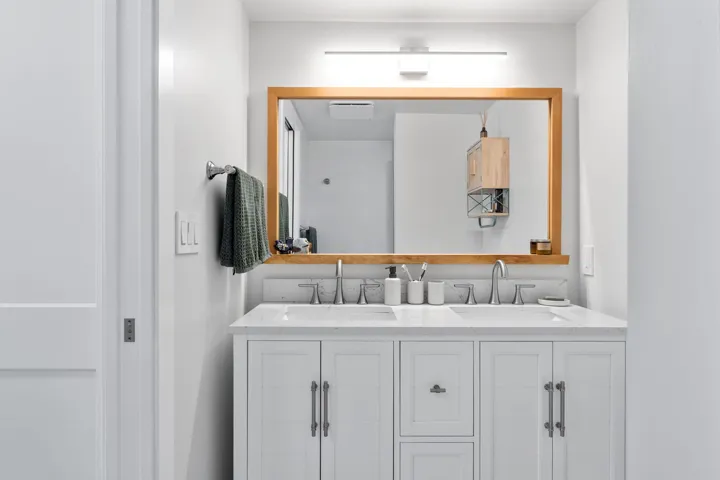 Full bathroom featuring double vanity