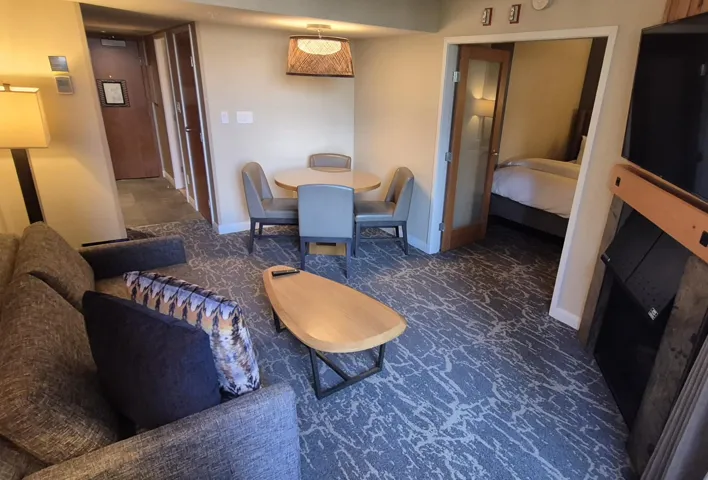 Living room featuring baseboards