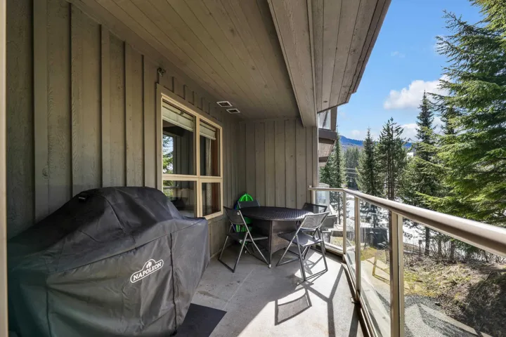 Balcony featuring a grill