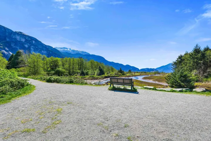 Walking trail directly behind the unit. Estuary views out to Howe Sound