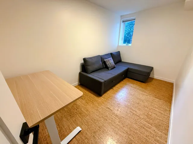 Living area with baseboards