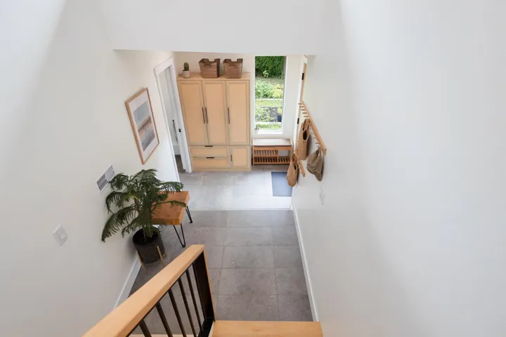 Staircase with baseboards