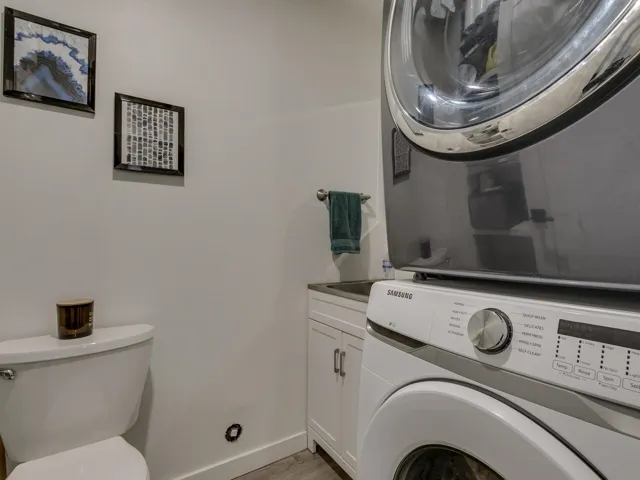 2 piece powder room with laundry area