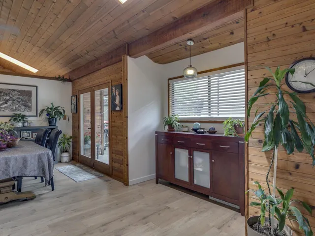 Dinning room with doors leading out to the sundeck