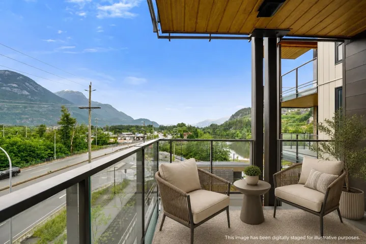 Private outdoor balcony featuring a glass railing and wood-paneled ceiling