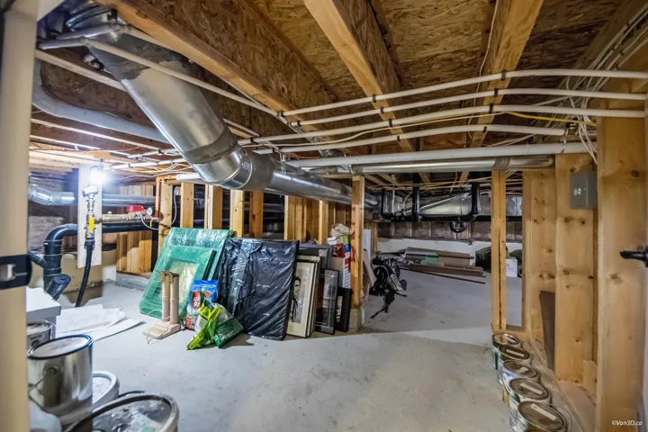 View of unfinished below grade area