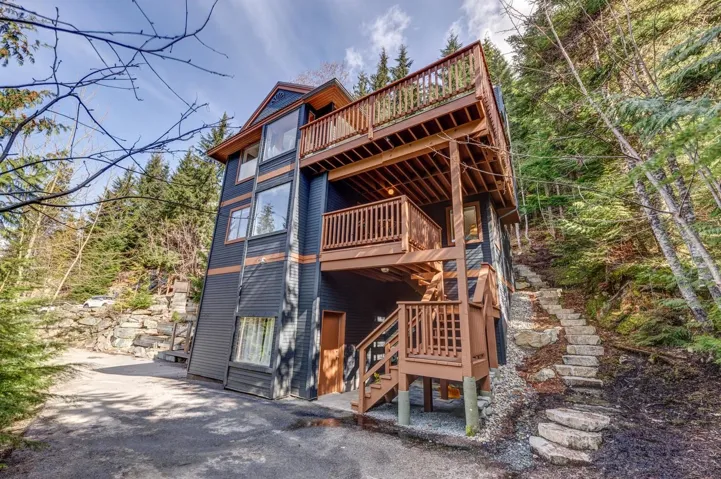Back of property with stairs