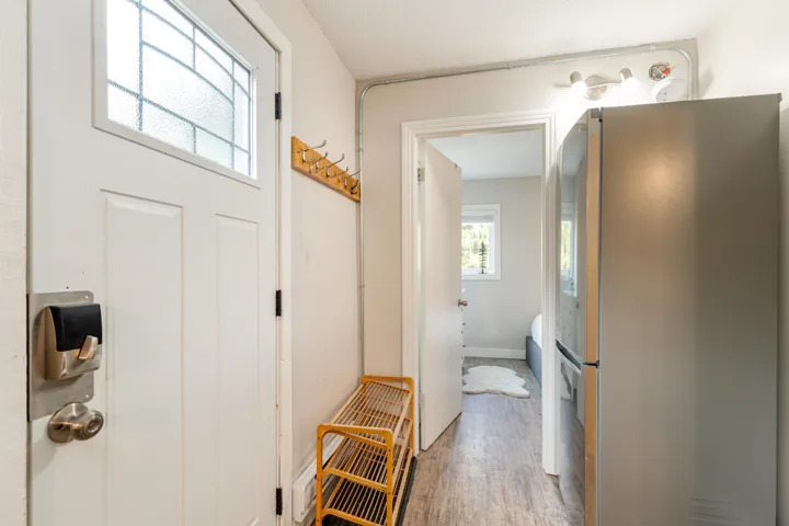 Bathroom with light wood finished floors