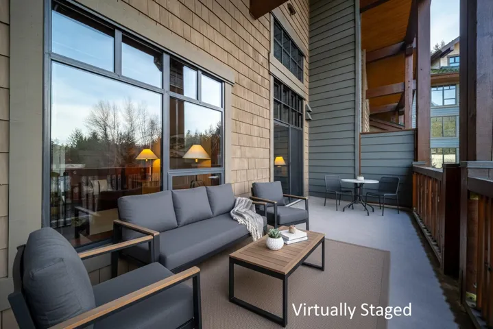 View of patio with outdoor lounge area