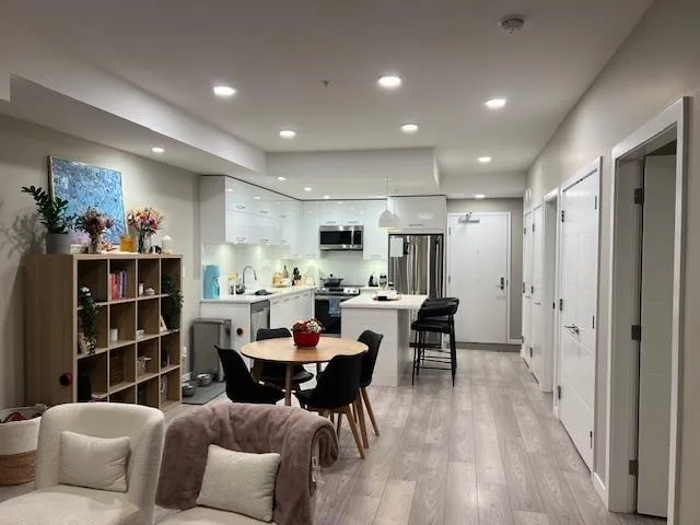 Dining area featuring recessed lighting and light wood-style floors