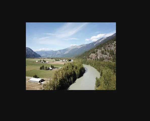 Mountain view with rural landscape