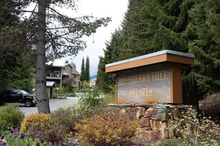 Entryway signage for Blueberry Hill Estates