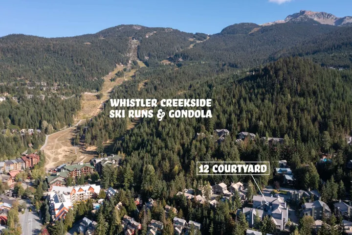 View of property location featuring a mountain backdrop and a forest