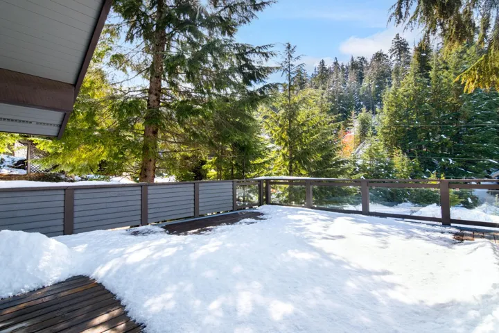 View of snow covered deck