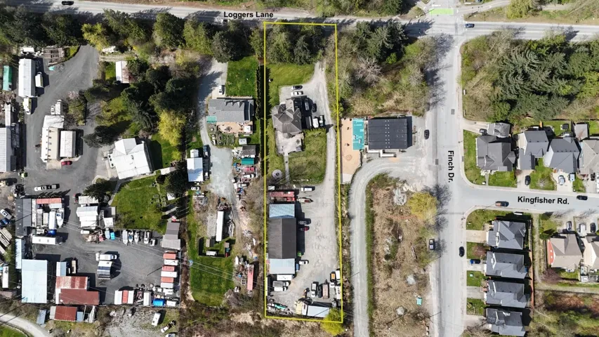 Aerial View. Illustrating the property's boundaries and surrounding infrastructure