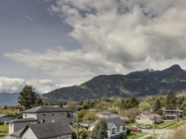 Mountain view with a residential view