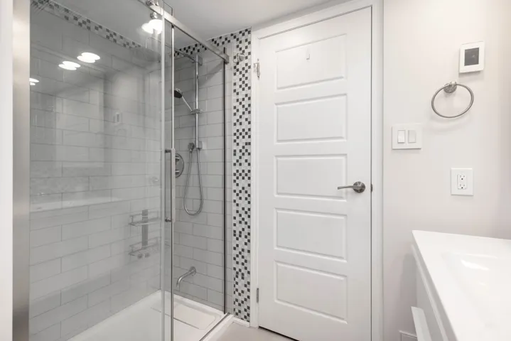 Bathroom with a shower stall