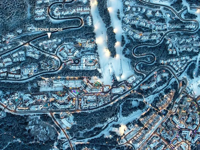 Aerial map of property and surrounding area