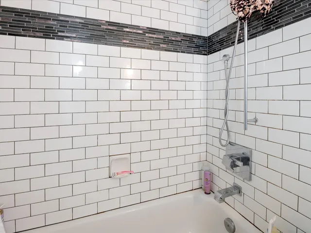 Bathroom featuring bathtub / shower combination