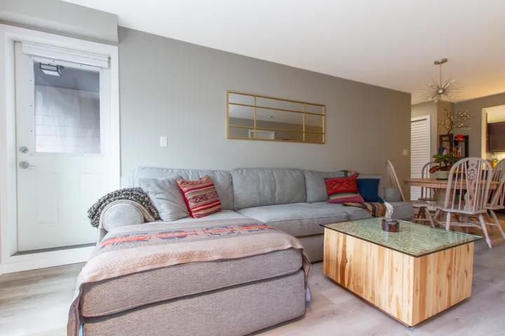 Living room featuring light wood-type flooring