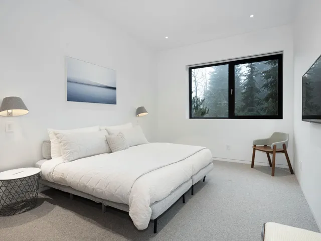 Bedroom featuring carpet flooring and recessed lighting