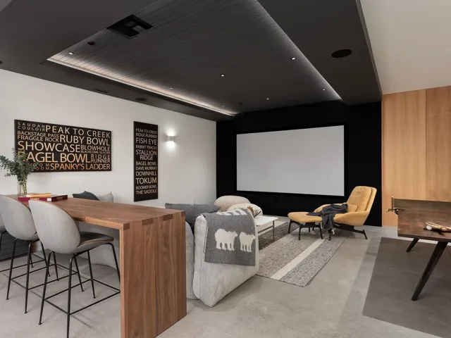 View of home theater room