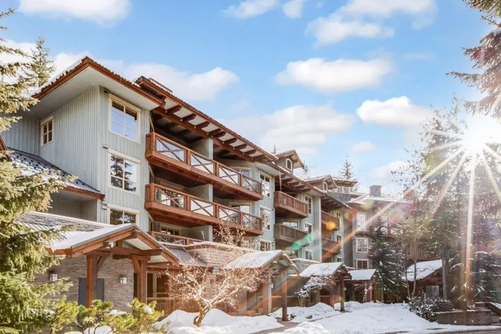 View of snow covered property