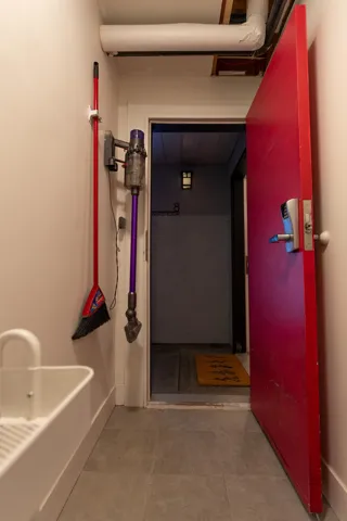 Hallway with baseboards