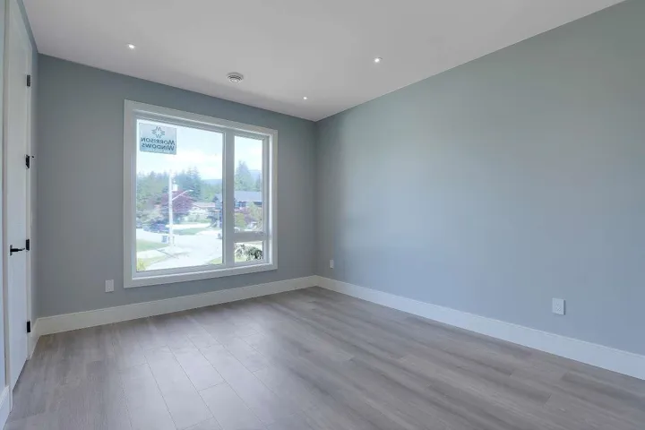 Unfurnished room with light wood-type flooring and recessed lighting