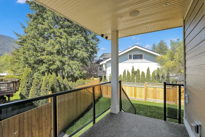 View of fenced backyard