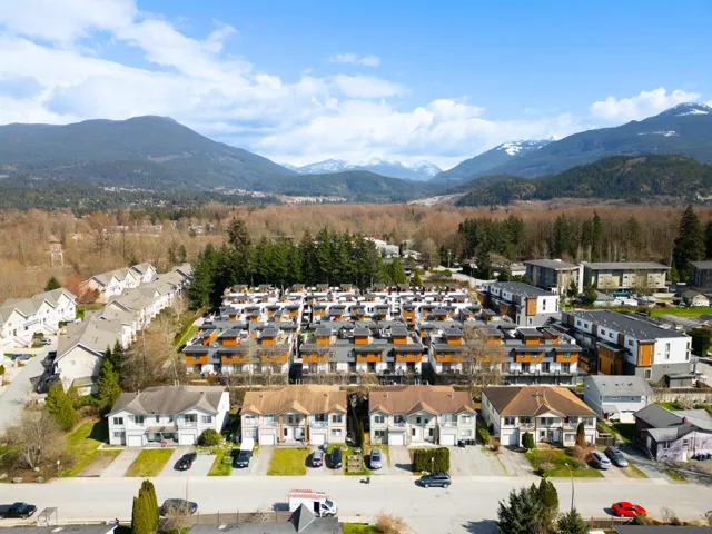 Bird's eye view featuring a mountain view and a residential view