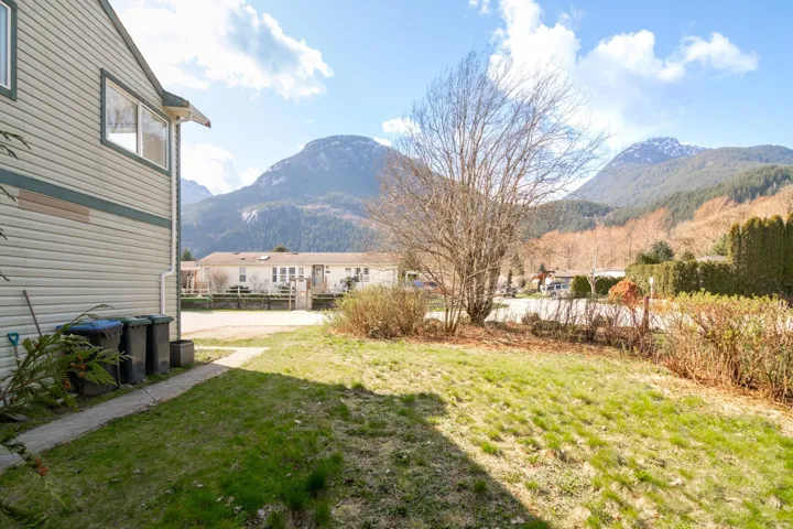 View of yard with a mountain view