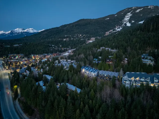 Aerial view featuring a mountain view and a wooded view