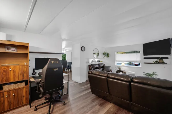 Office featuring wood finished floors