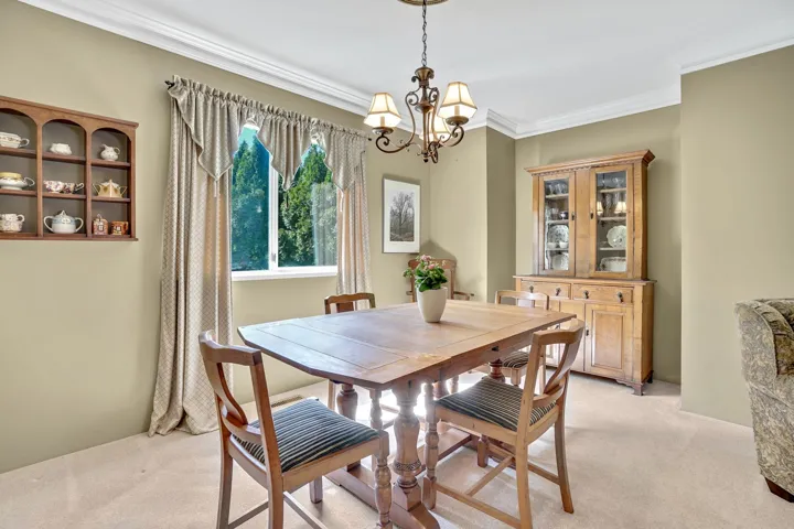 Dining room opens into the living room.