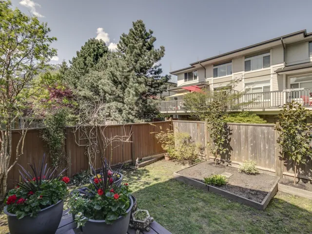 View of yard featuring a fenced backyard and a vegetable garden